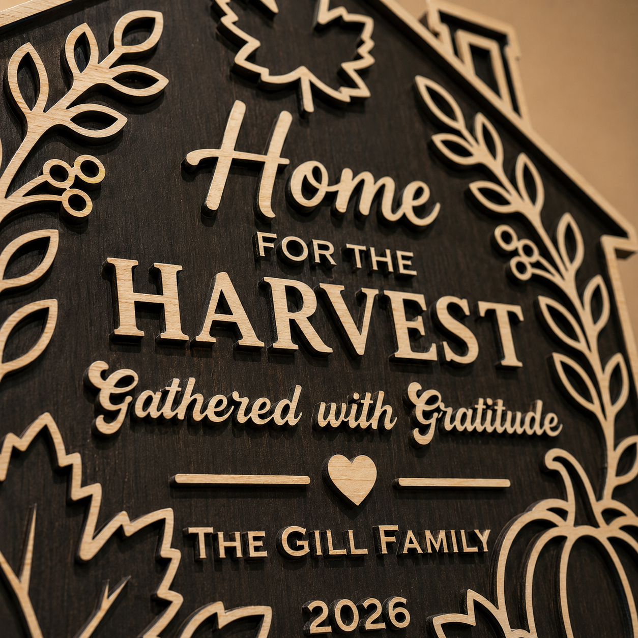 Personalized Thanksgiving Plaque