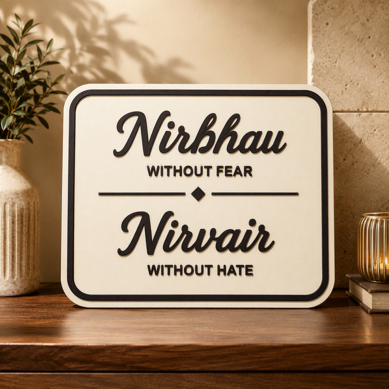 Nirbhau Nirvair Plaque