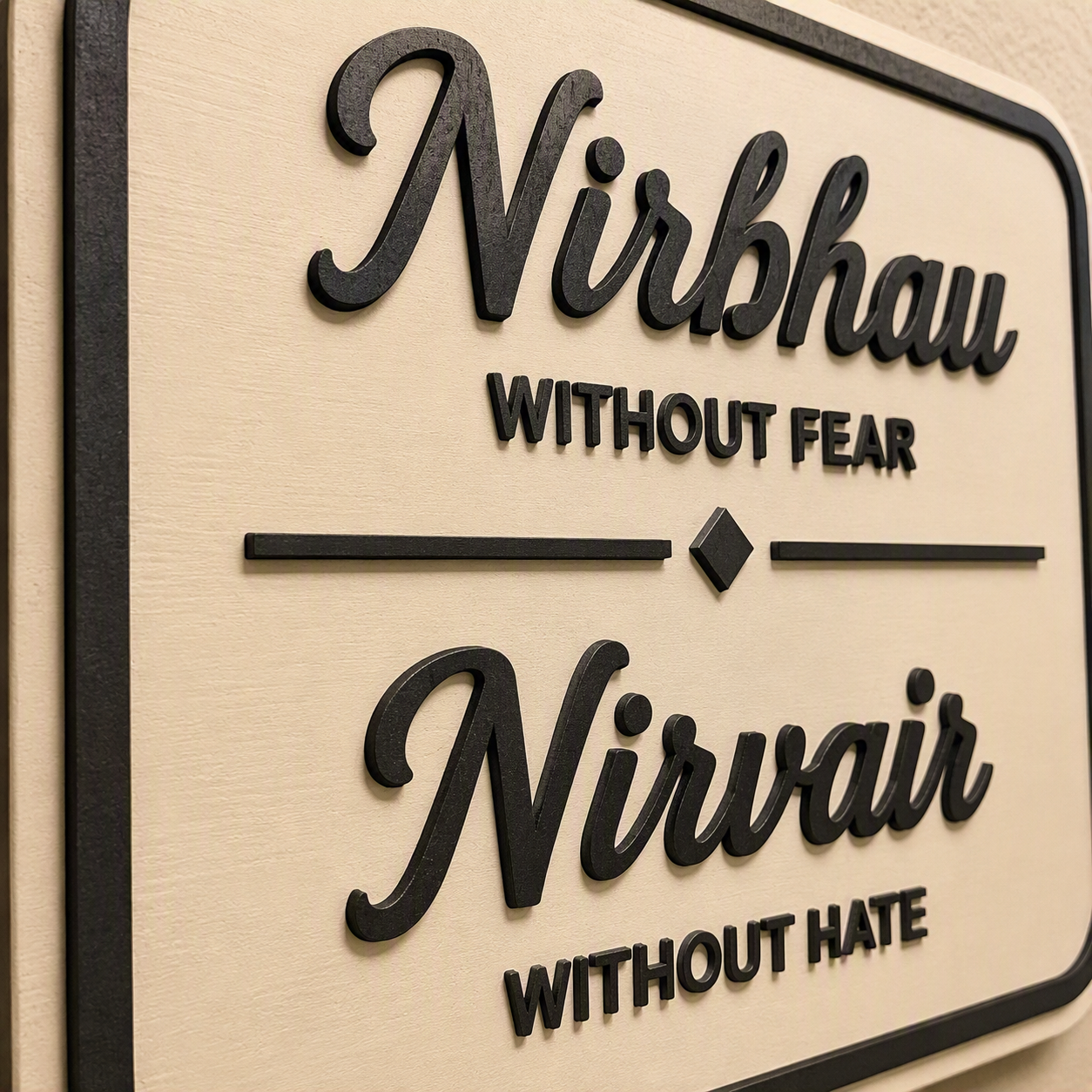 Nirbhau Nirvair Plaque